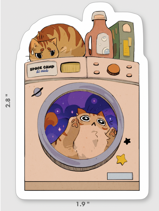 Washing Machine "Space Camp" Sticker